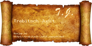 Trebitsch Judit névjegykártya